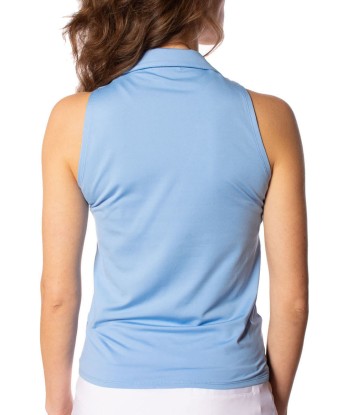 Golftini: Women's Lisa Sleeveless Sport Polo - Sky Blue de l' environnement