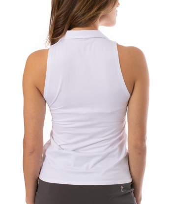 Golftini: Women's Lisa Sleeveless Sport Polo - White pour bénéficier 