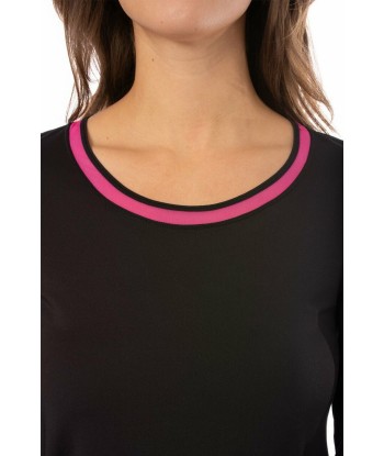 Golftini: Women's Long Sleeve Mesh Trim Top - Black online