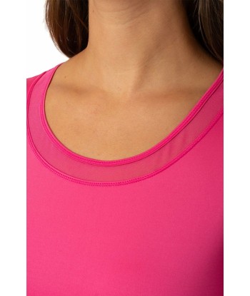 Golftini: Women's Long Sleeve Mesh Trim Top - Hot Pink s'inspire de l'anatomie humaine