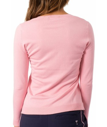 Golftini: Women's Long Sleeve V-Neck Sweater -  Light Pink vente chaude votre 