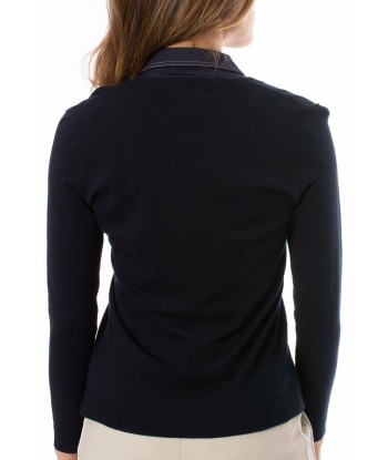 Golftini: Women's Long Sleeve V-Neck Sweater - Navy prix