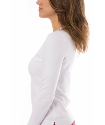 Golftini: Women's Long Sleeve V-Neck Sweater - White acheter en ligne