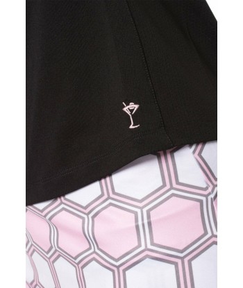 Golftini: Women's Long Sleeve Zip Tech Polo - Black 2023