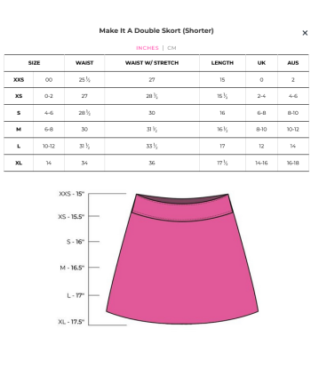 Golftini: Women's Pull-On Double Ruffle Stretch 16.5 Skort - Make It A Double Skort (Shorter) Amélioration de cerveau avec