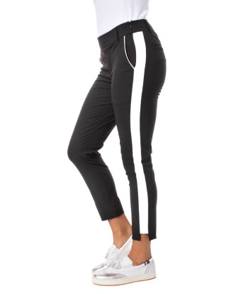 Golftini: Women's Pull-On Stretch Ankle Pant - Black/White livraison et retour toujours gratuits