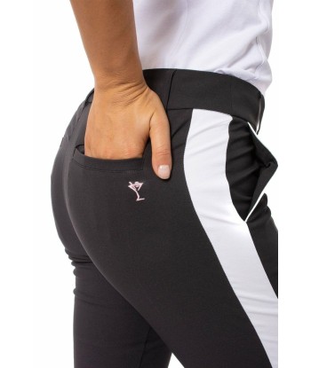 Golftini: Women's Pull-On Stretch Ankle Pant - Black/White livraison et retour toujours gratuits