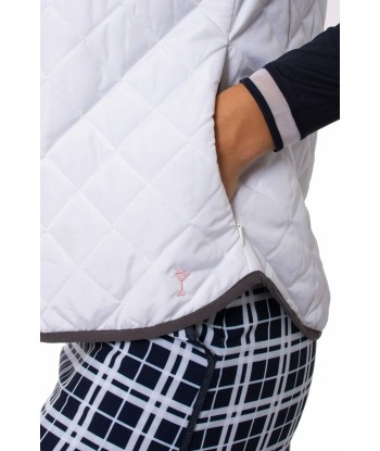 Golftini: Women's Reversible Wind Vest - White / Grey le concept de la Pate a emporter 