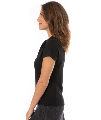 Golftini: Women's Short Sleeve Ruffle Tech Polo - Black l'achat 