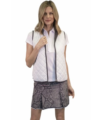 Golftini: Women's Reversible Wind Vest - White / Grey le concept de la Pate a emporter 